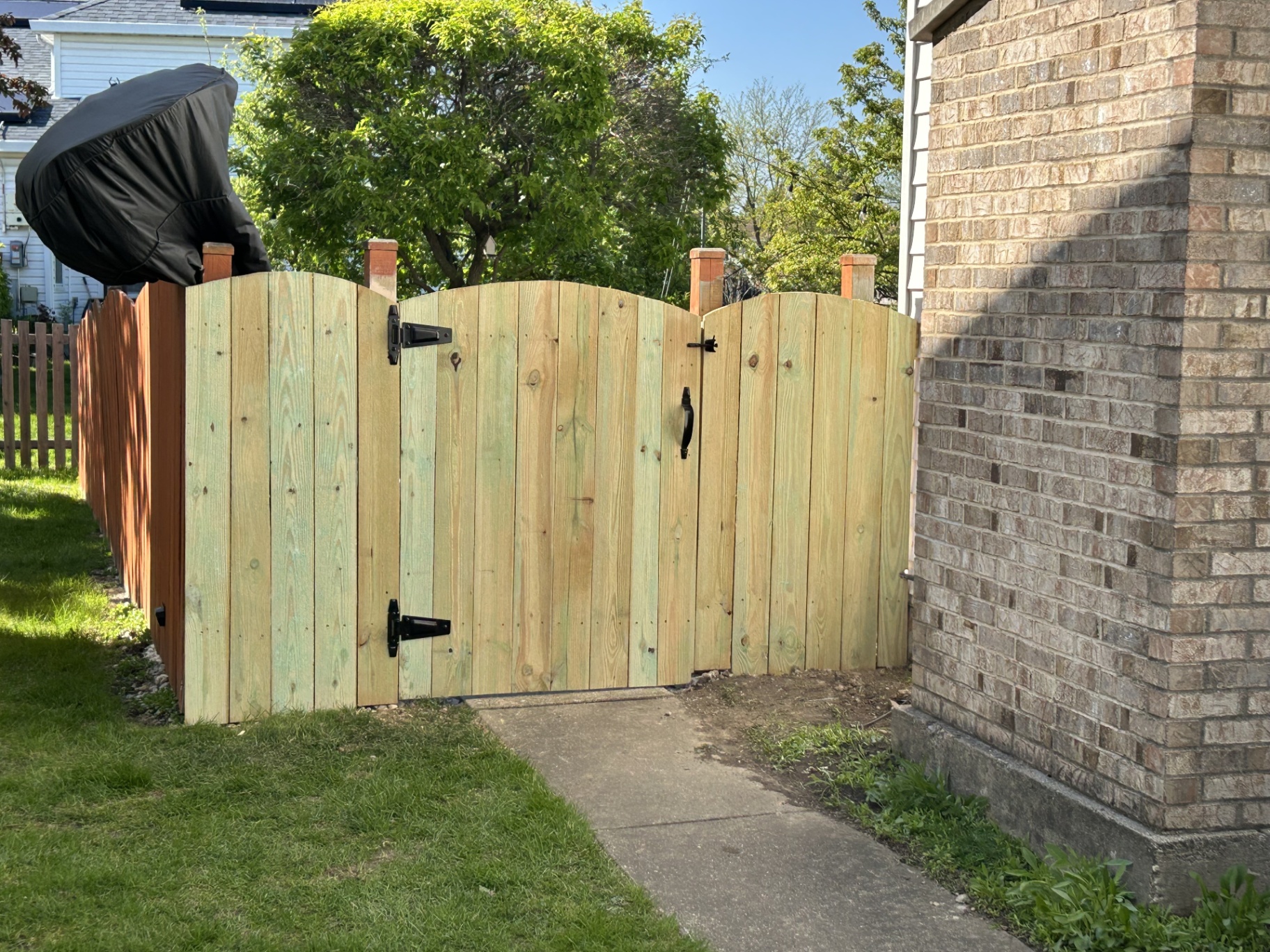 Custom wood fence and gate
